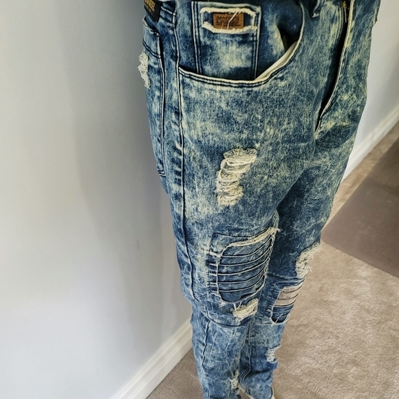 Power of Diesel Denim Destroyed Slim Skinny-Fit Jeans Size 28 - Picture 2 of 12